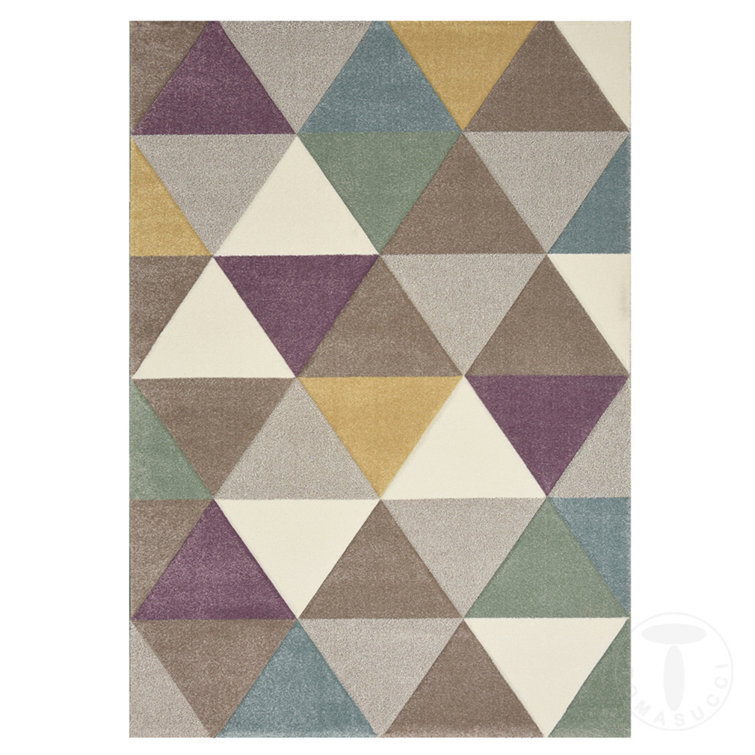 Tomasucci Power Loomed Pink/Grey/Yellow Indoor/Outdoor Rug Wayfair.co.uk